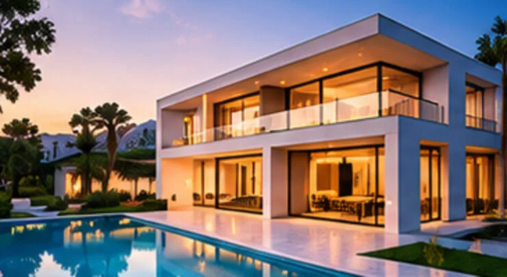 Modern villa with pool